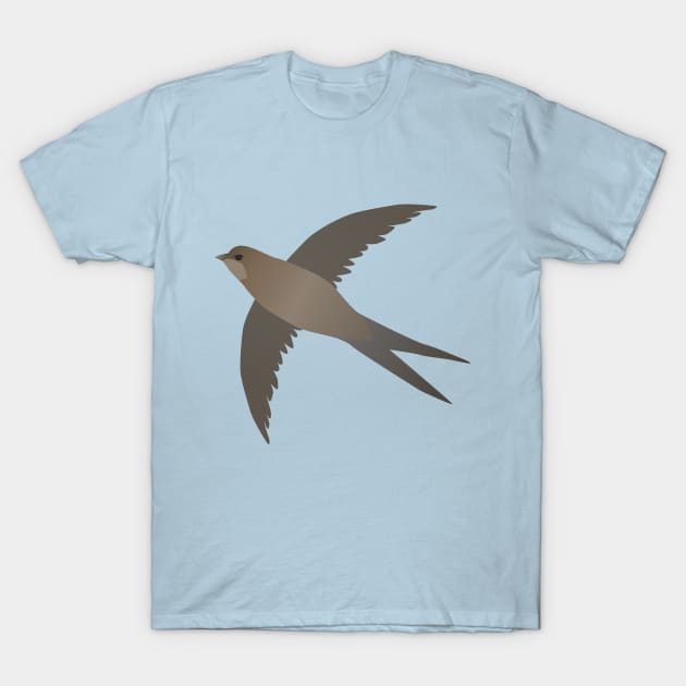 Common swift flying in the air T-Shirt by Bwiselizzy